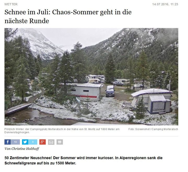 Quelle Berliner Morgenpost: Schnee im Juli: Chaos-Sommer geht in die nächste Runde